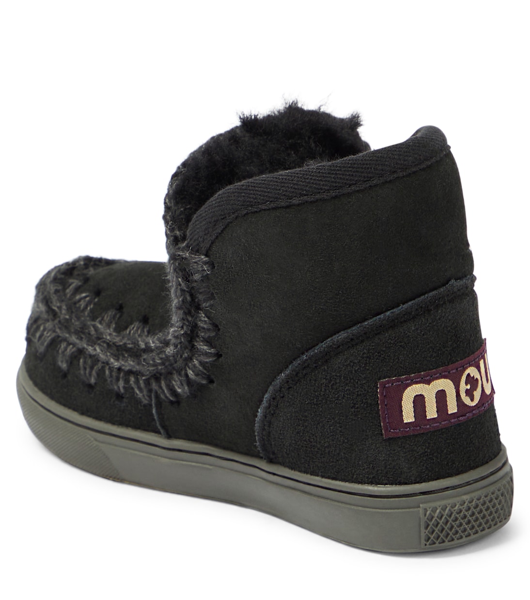 Shearling-lined suede sneakers | Mou Kids