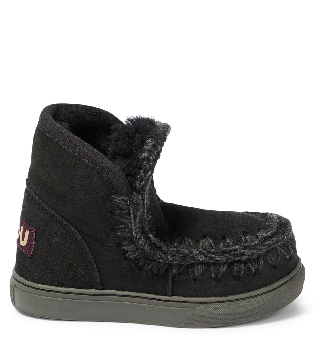 Shearling-lined suede sneakers | Mou Kids