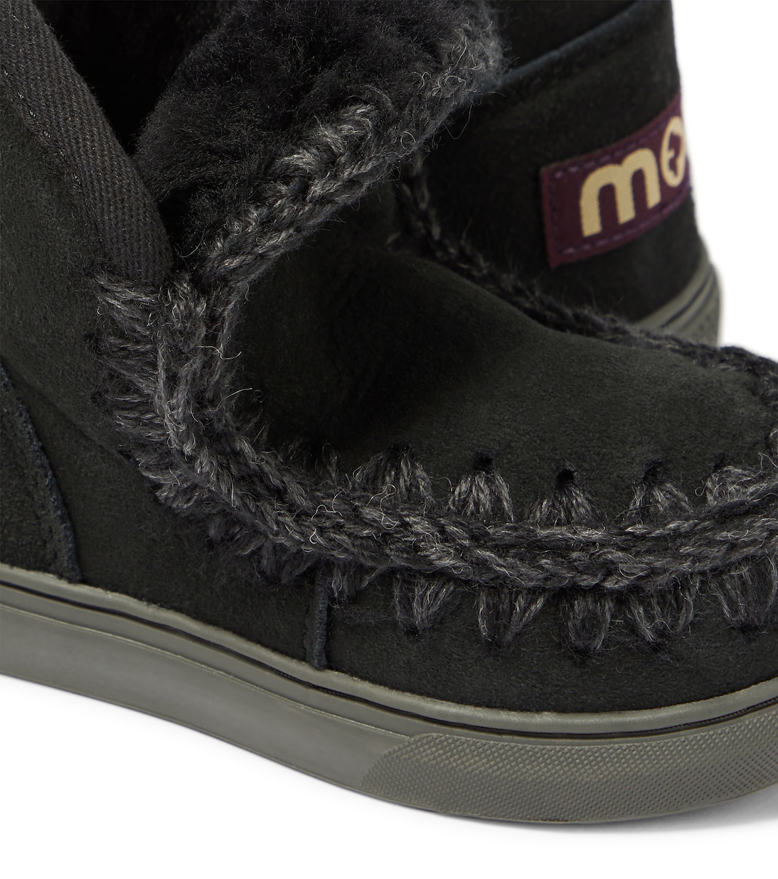 Shearling-lined suede sneakers | Mou Kids