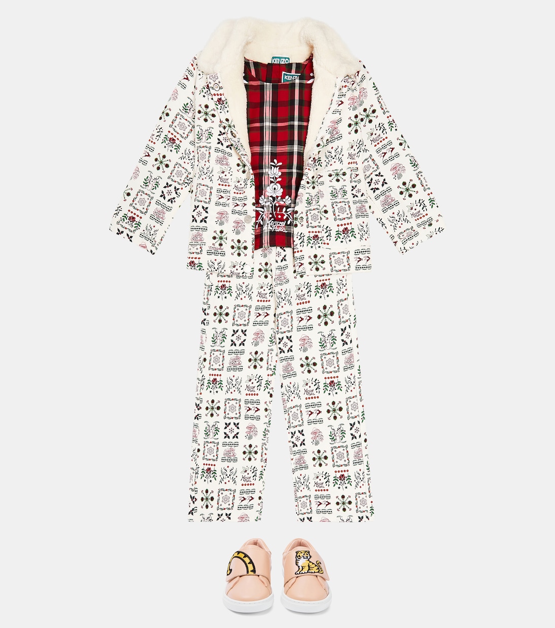 Tartan cotton shirt | Kenzo Kids