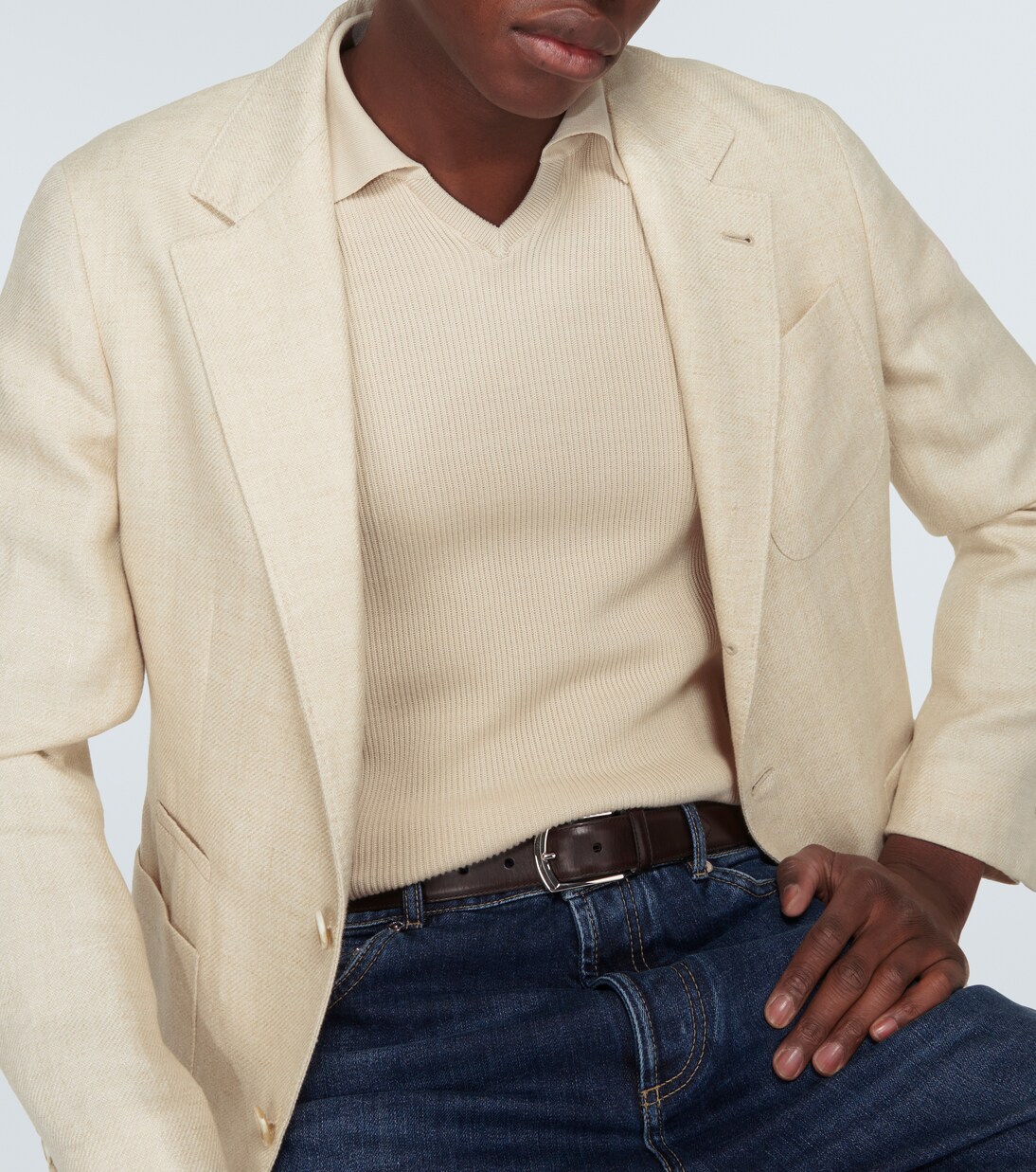 Chaqueta de lino, lana y seda | Brunello Cucinelli