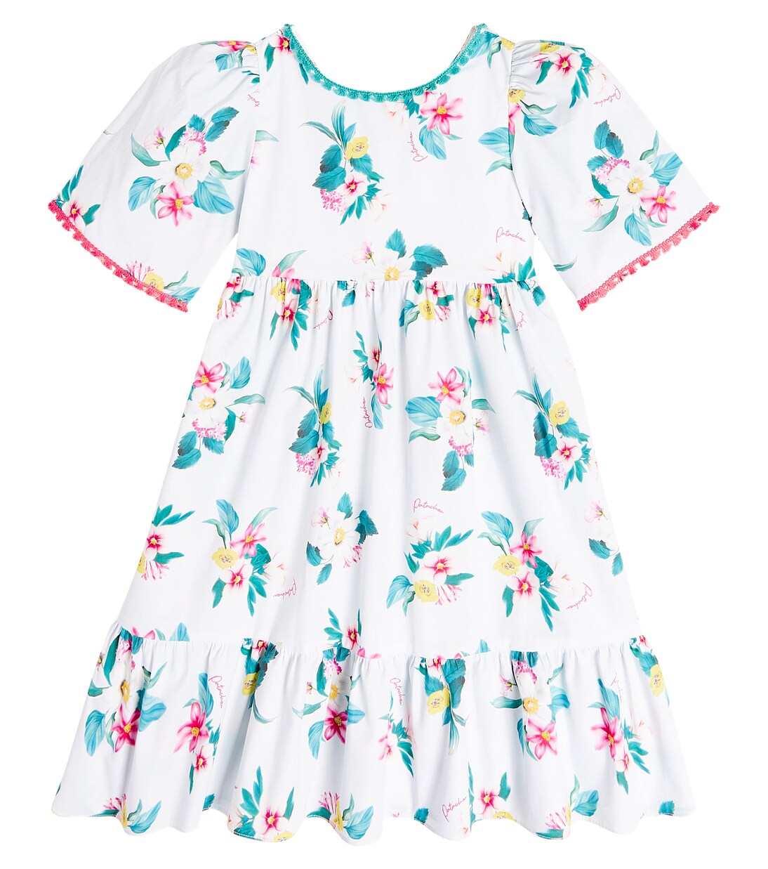 Floral tiered cotton dress | Patachou
