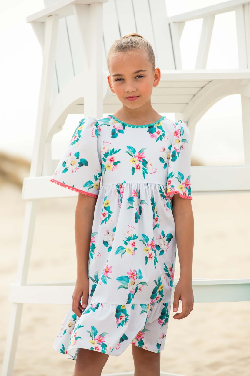 Floral tiered cotton dress | Patachou