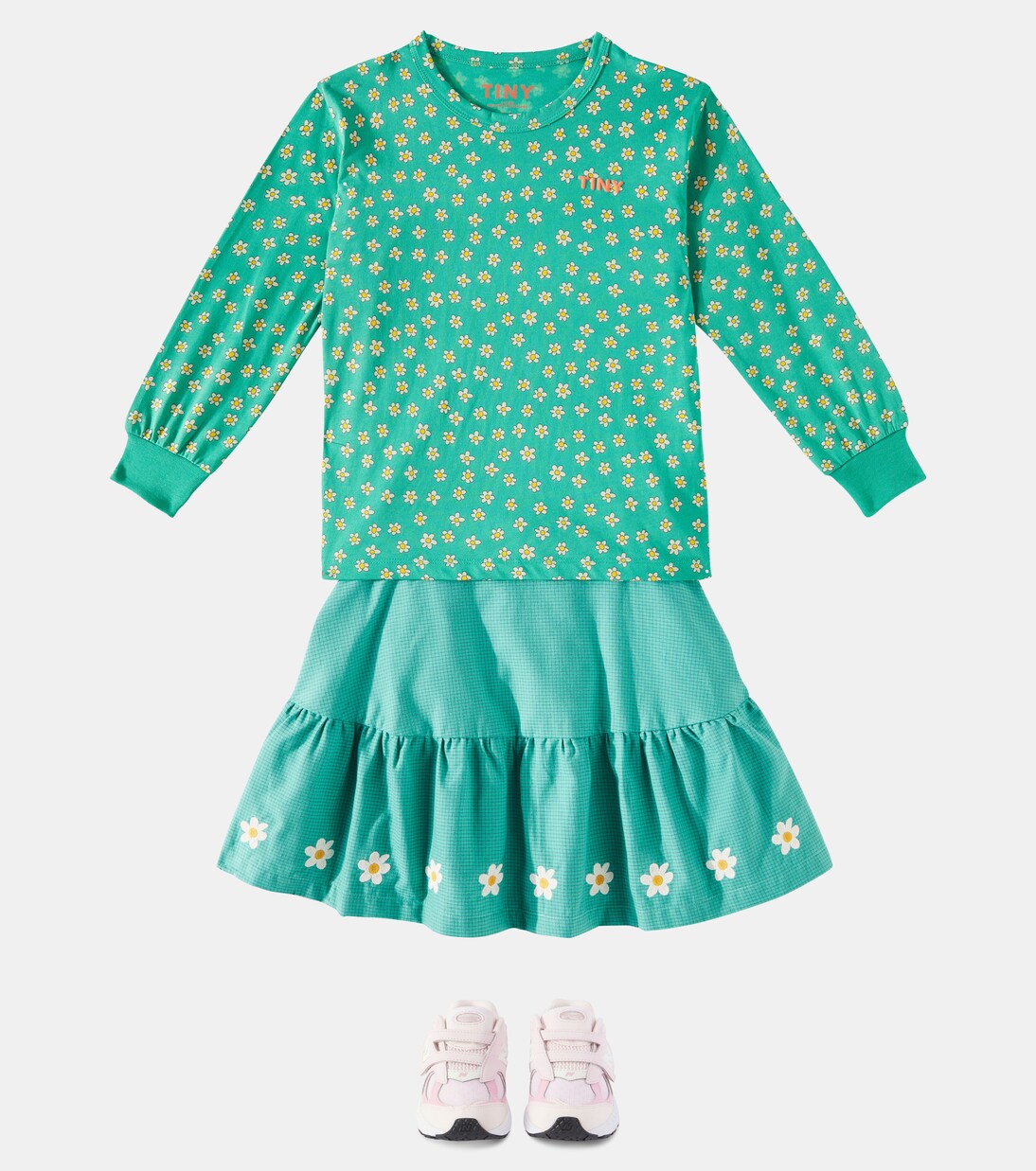 Daisies floral cotton top | Tinycottons