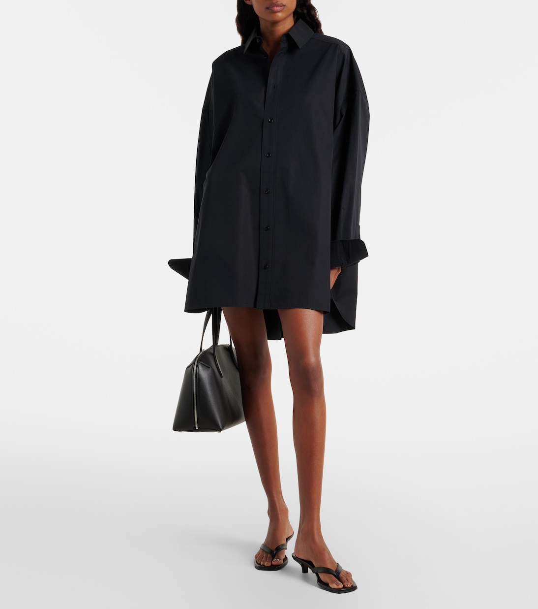 Oversize-Hemdblusenkleid aus Baumwolle | Wardrobe.NYC