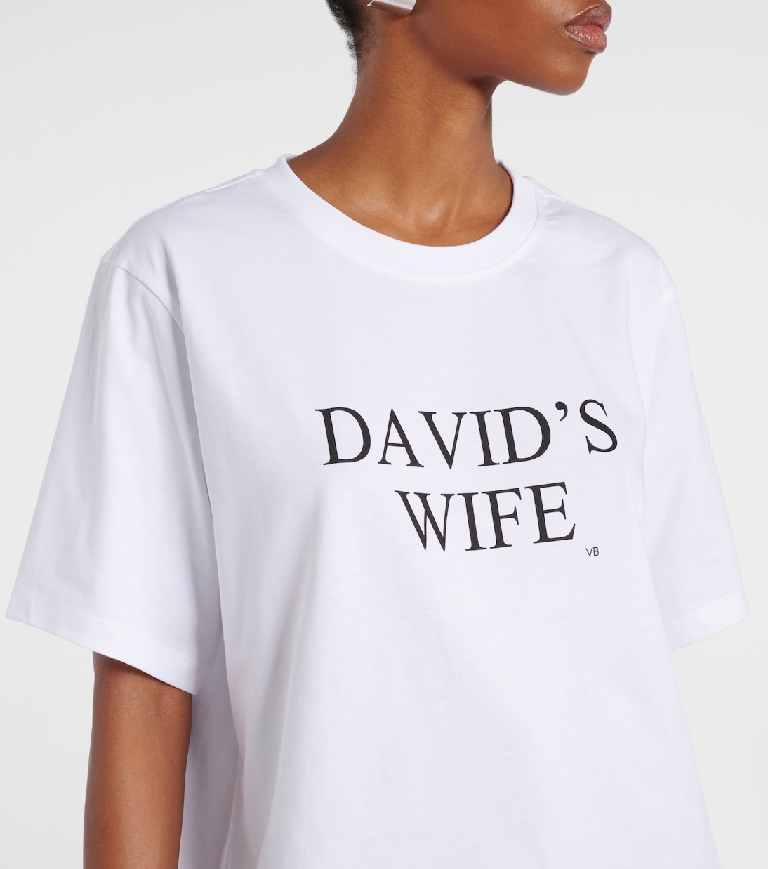 Bedrucktes T-Shirt aus Baumwoll-Jersey | Victoria Beckham