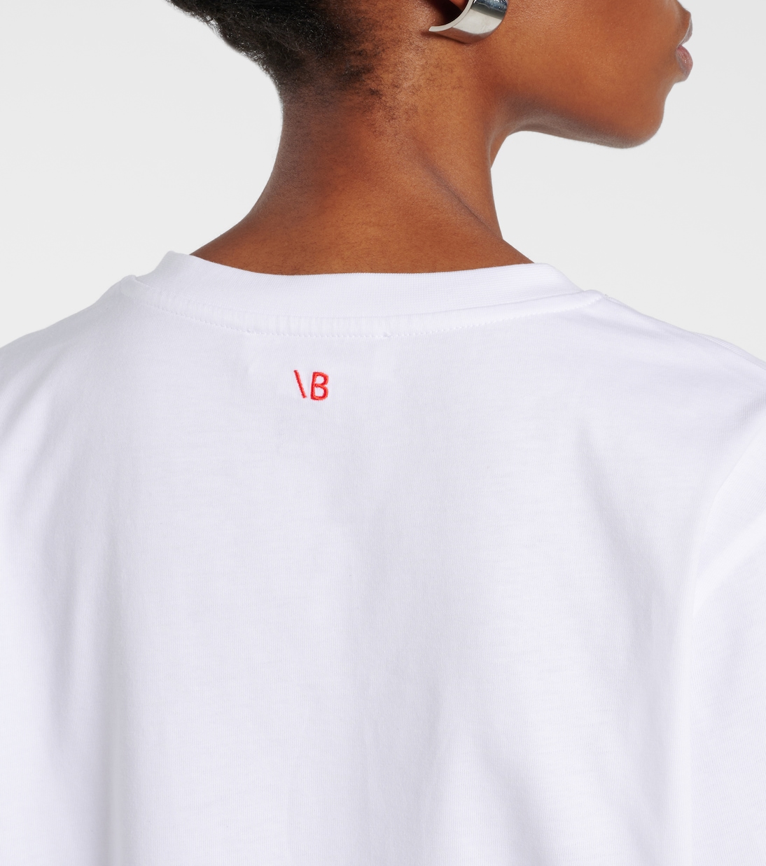 Bedrucktes T-Shirt aus Baumwoll-Jersey | Victoria Beckham