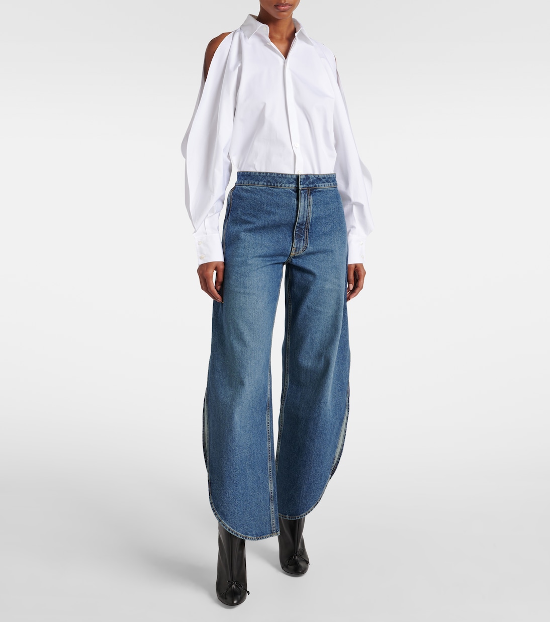 High-Rise Barrel Jeans Petal | Alaïa