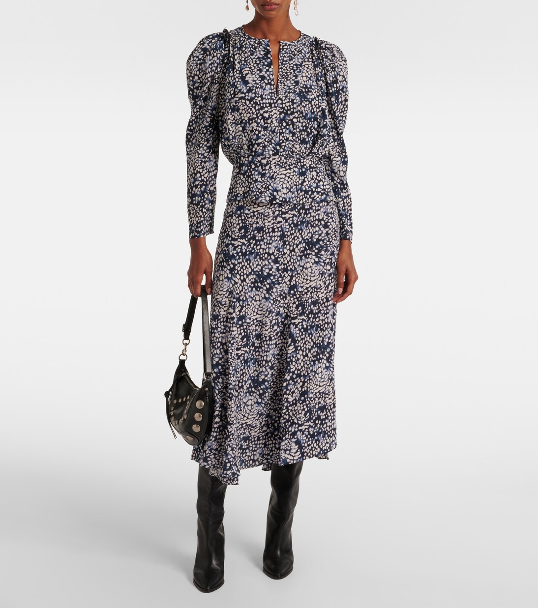 Blouse Zarga imprimée en soie mélangée | Isabel Marant