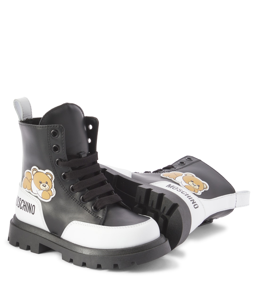 Leather ankle boots | Moschino Kids