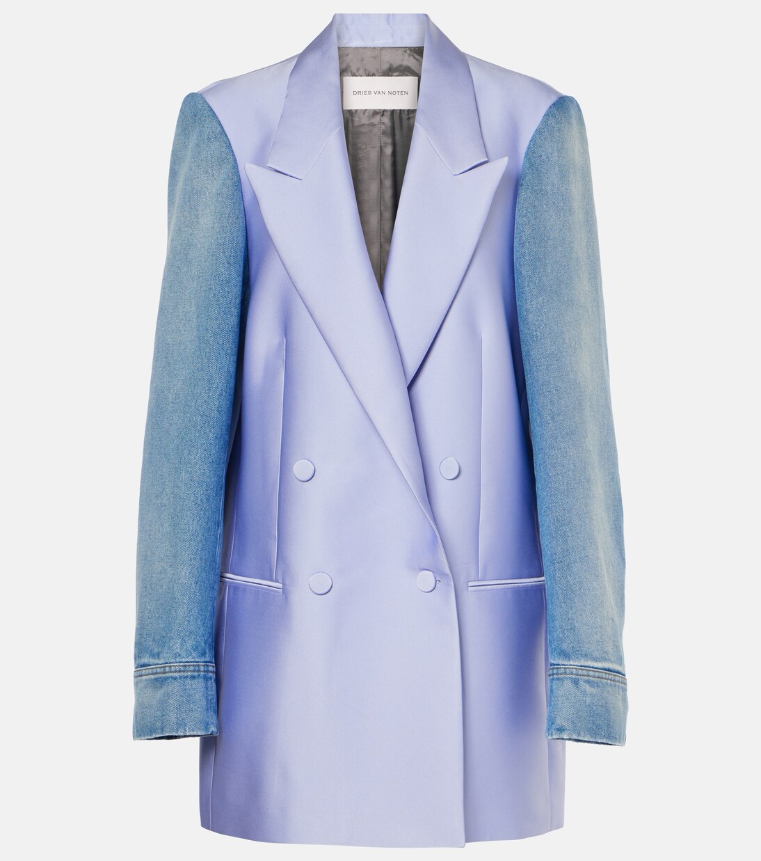 Denim-trimmed blazer | Dries Van Noten