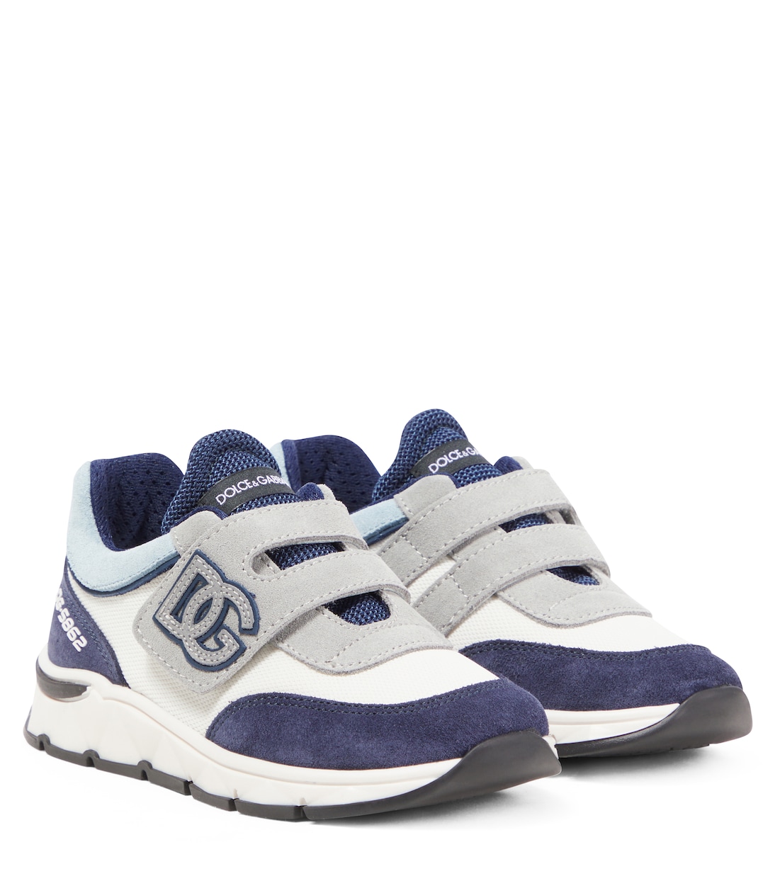DG suede-trimmed sneakers | Dolce&Gabbana Kids