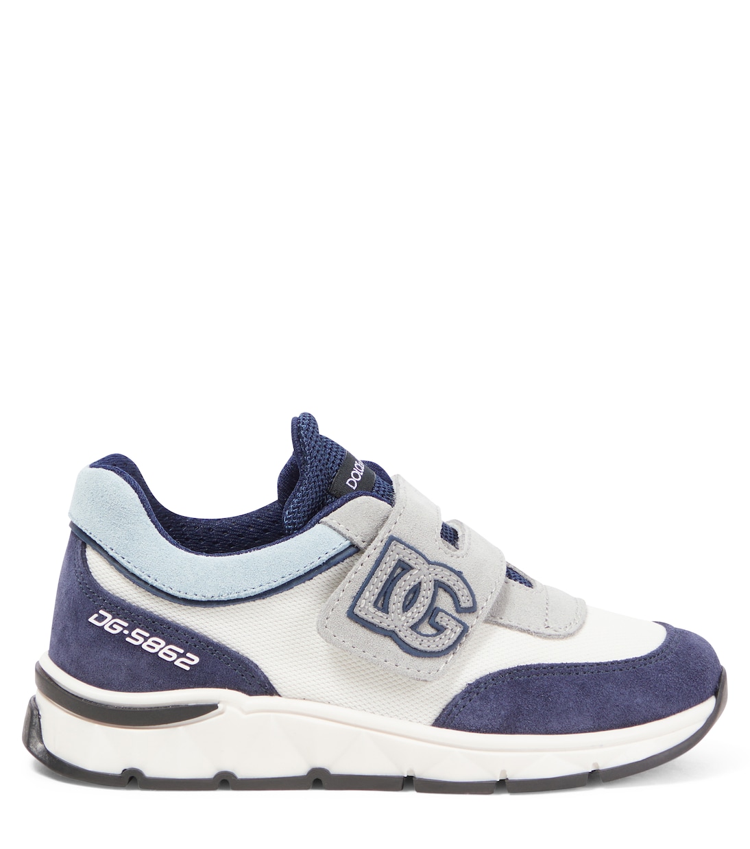 DG suede-trimmed sneakers | Dolce&Gabbana Kids