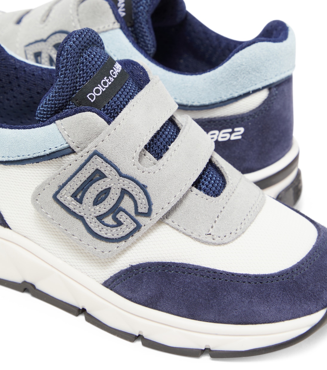 DG suede-trimmed sneakers | Dolce&Gabbana Kids