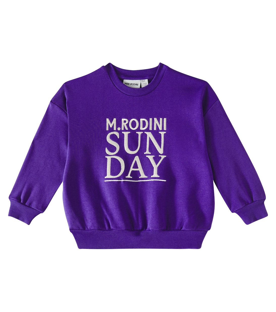 Sunday embroidered cotton sweatshirt | Mini Rodini