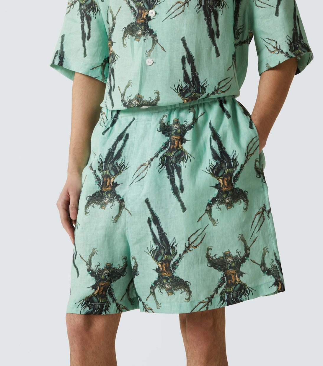 Shorts de lino estampados | Acne Studios