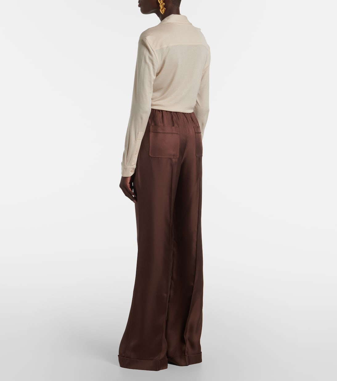 Weite Hose aus Seiden-Twill | Tom Ford
