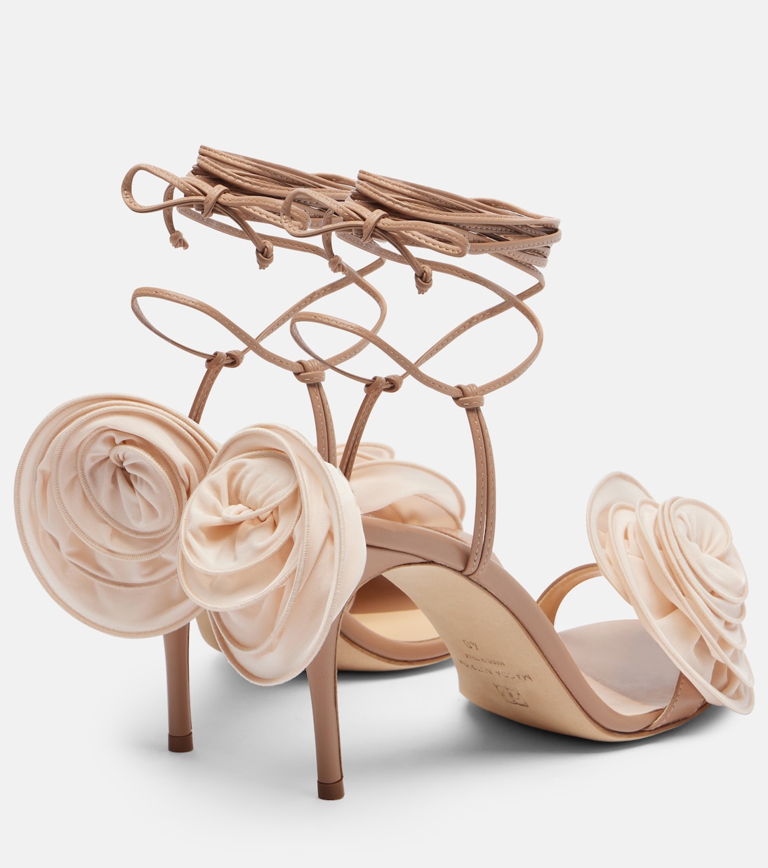 Floral-appliqué leather sandals | Magda Butrym