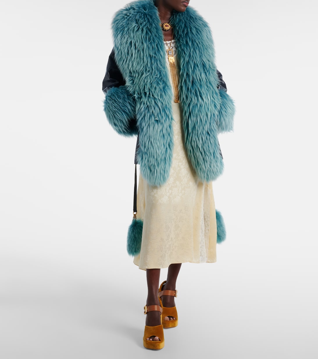 Plateausandalen Aria 95 aus Samt | Chloé