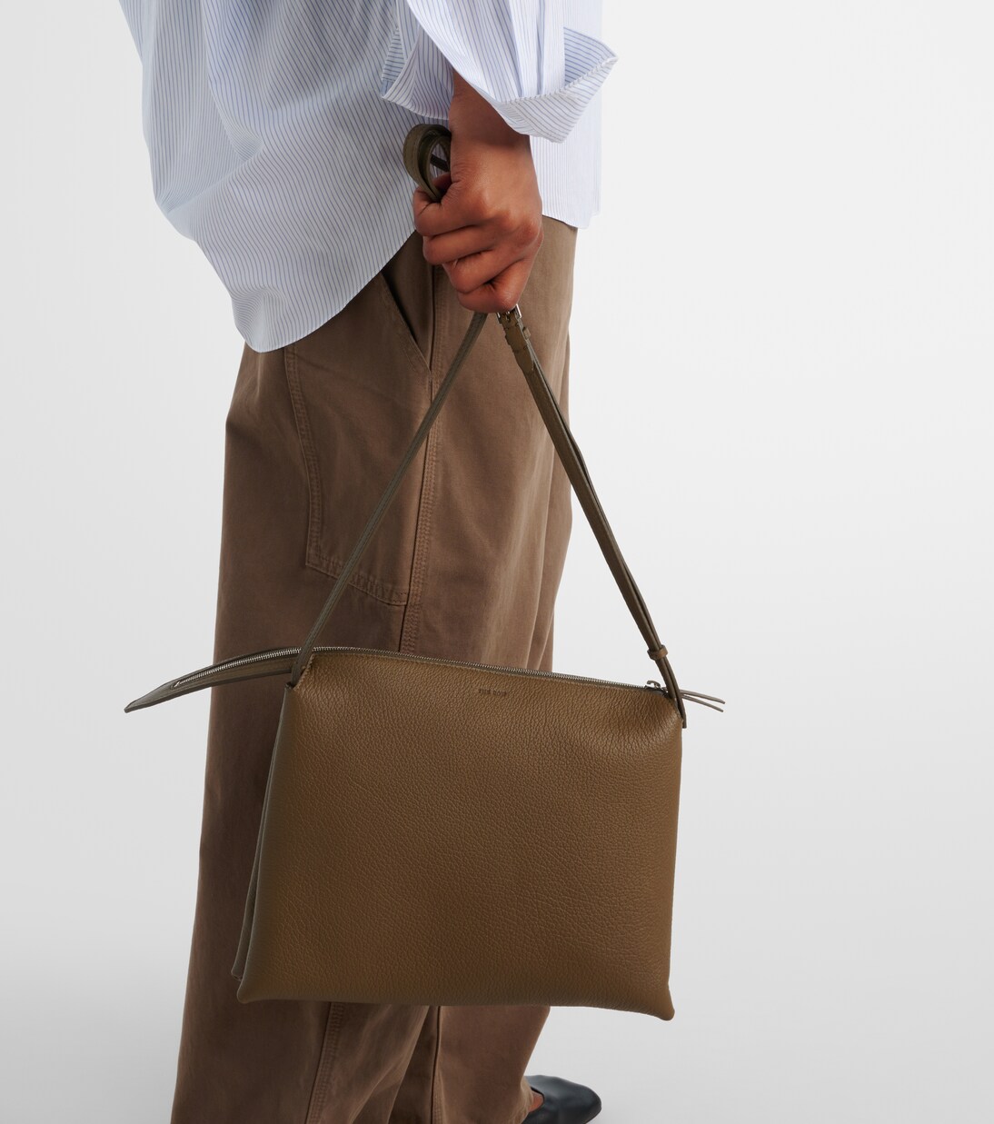 Nu Twin Small leather shoulder bag | The Row