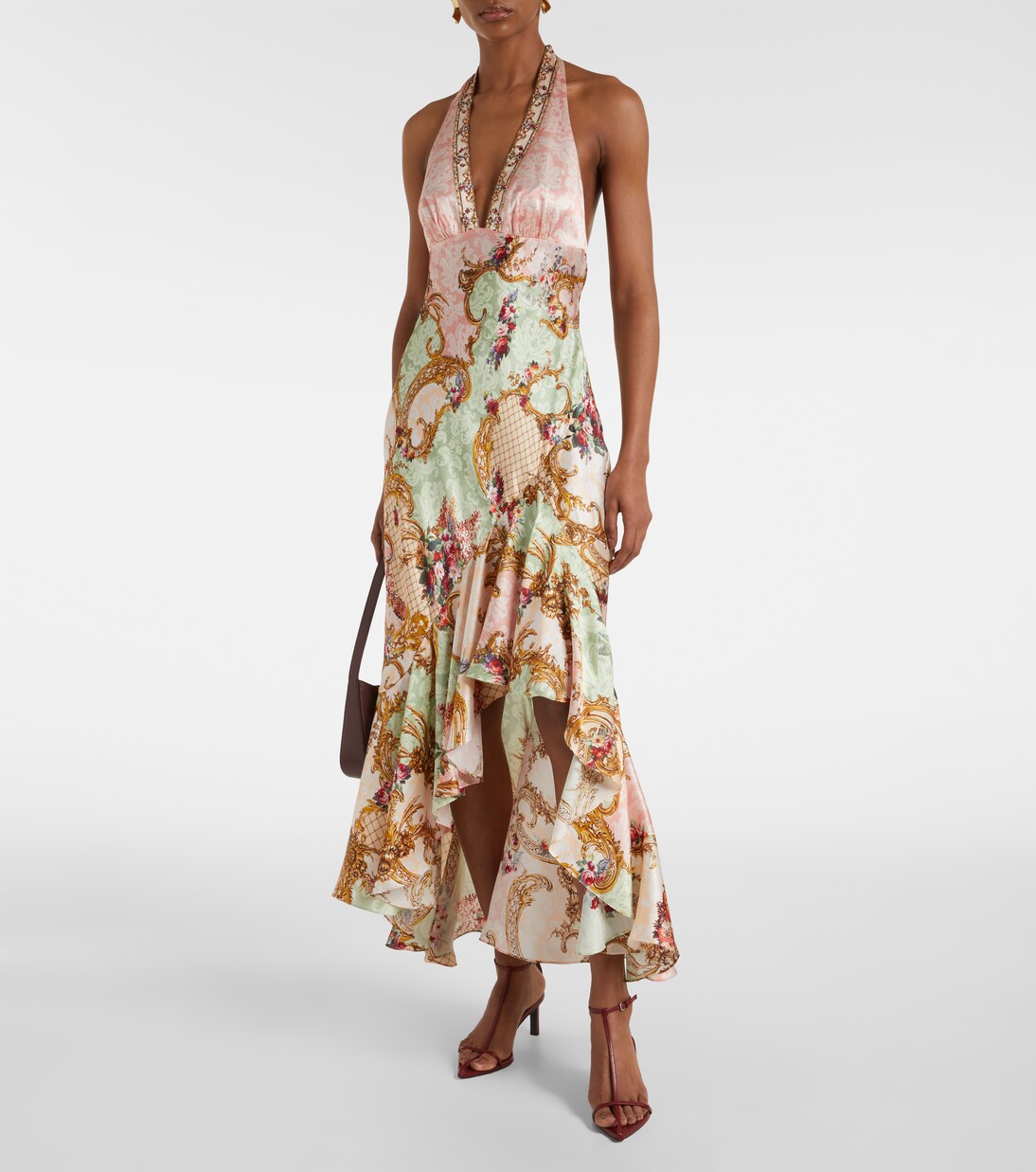 Robe longue Queens District en soie | Camilla