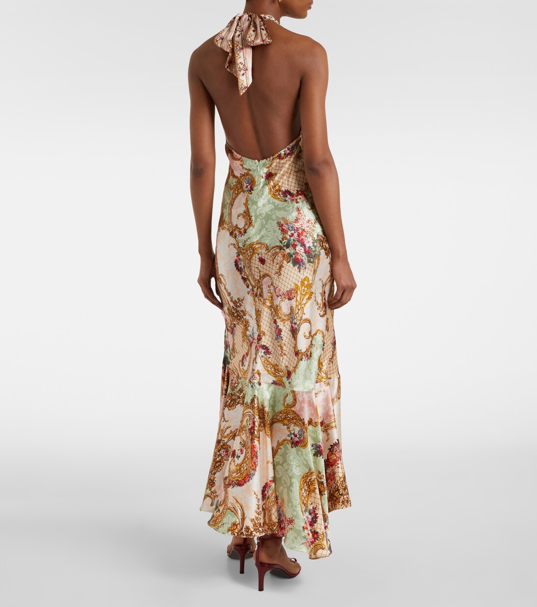 Robe longue Queens District en soie | Camilla