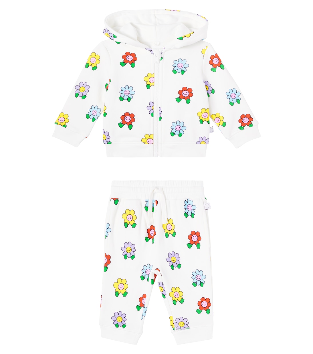 Baby Flowers cotton fleece tracksuit | Stella McCartney Kids