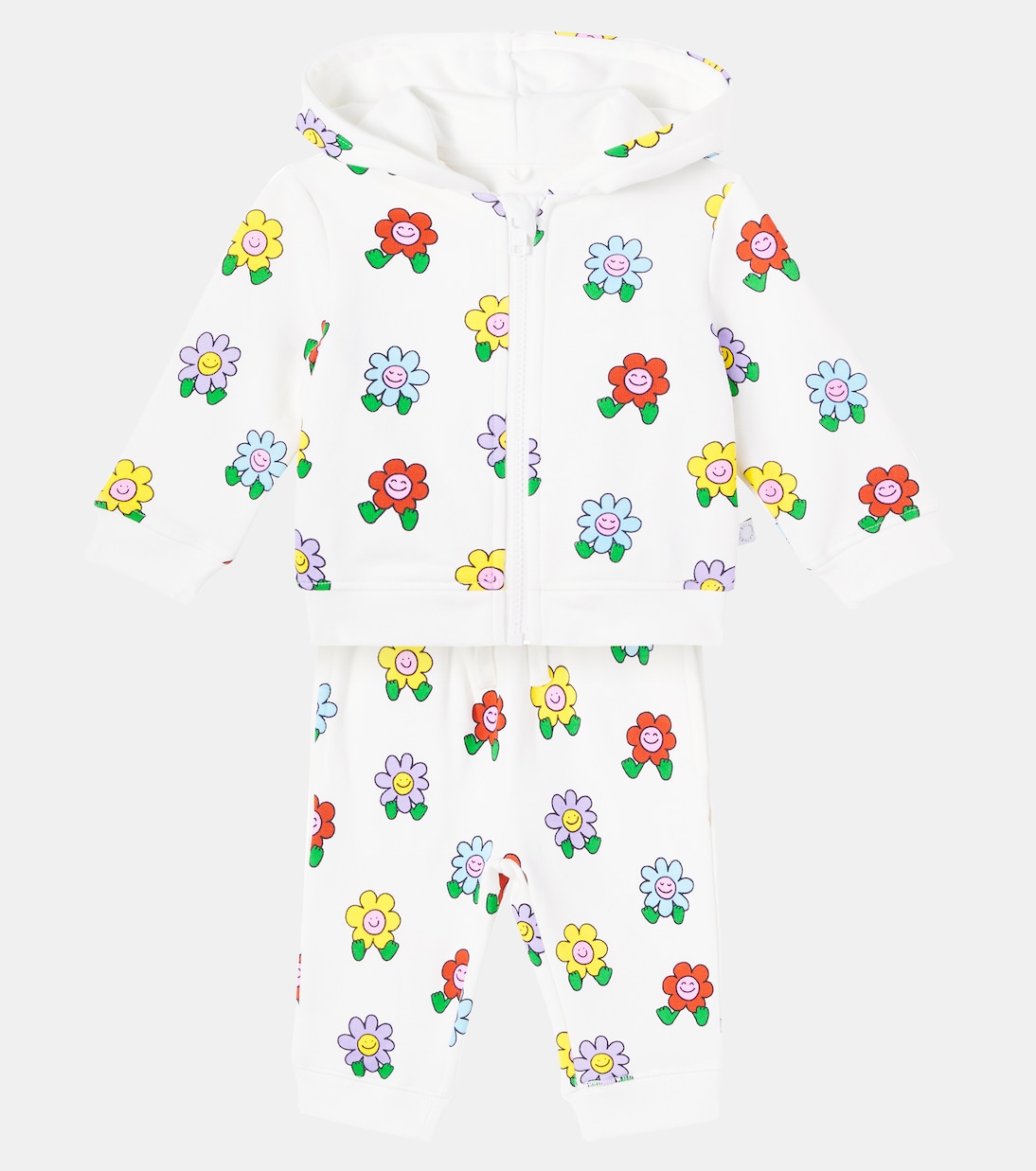 Baby Flowers cotton fleece tracksuit | Stella McCartney Kids