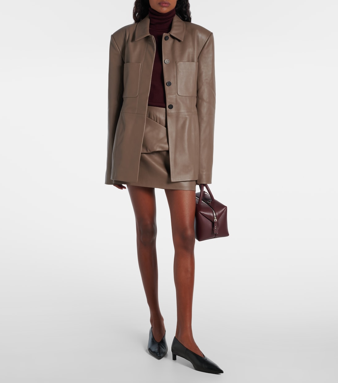 Minirock Liss aus Leder | Tove