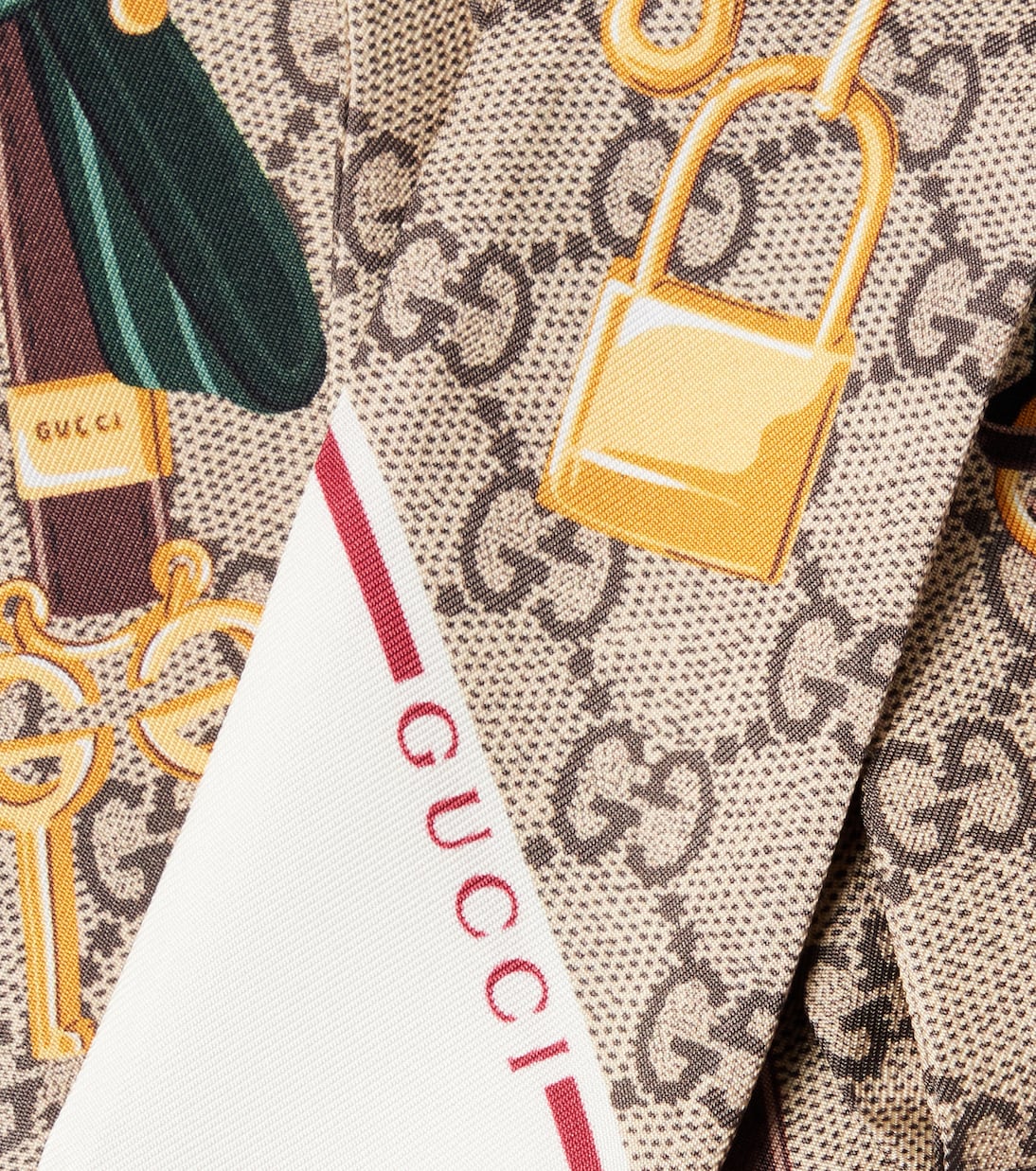 GG printed silk twill scarf | Gucci
