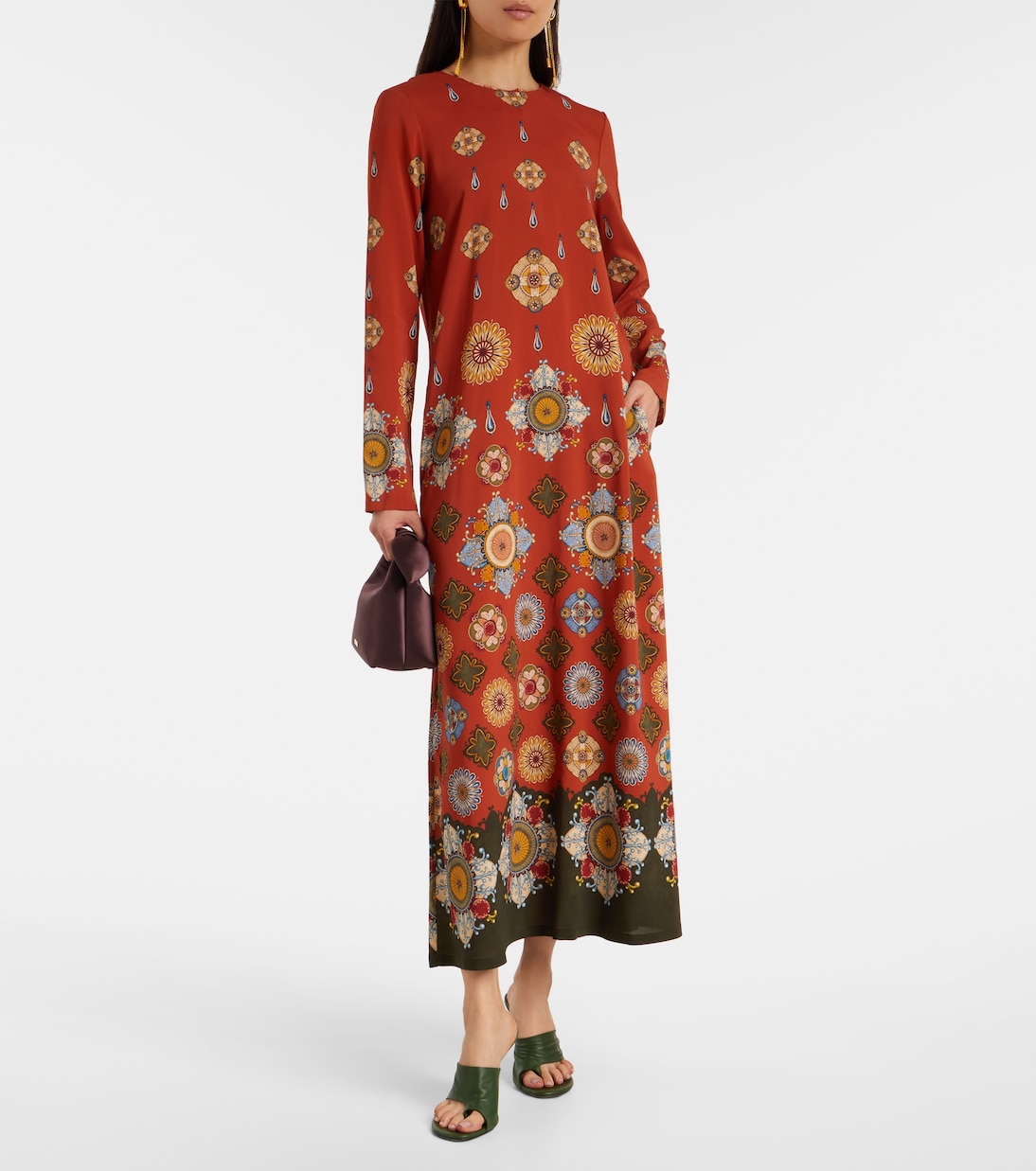 Swing printed jersey maxi dress | La DoubleJ