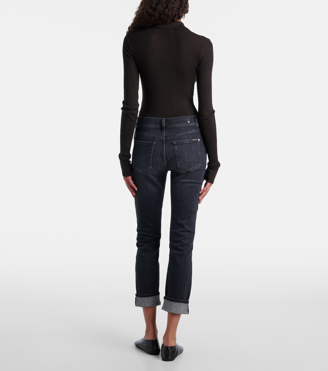 Mid-Rise Cropped Skinny Jeans | 7 For All Mankind