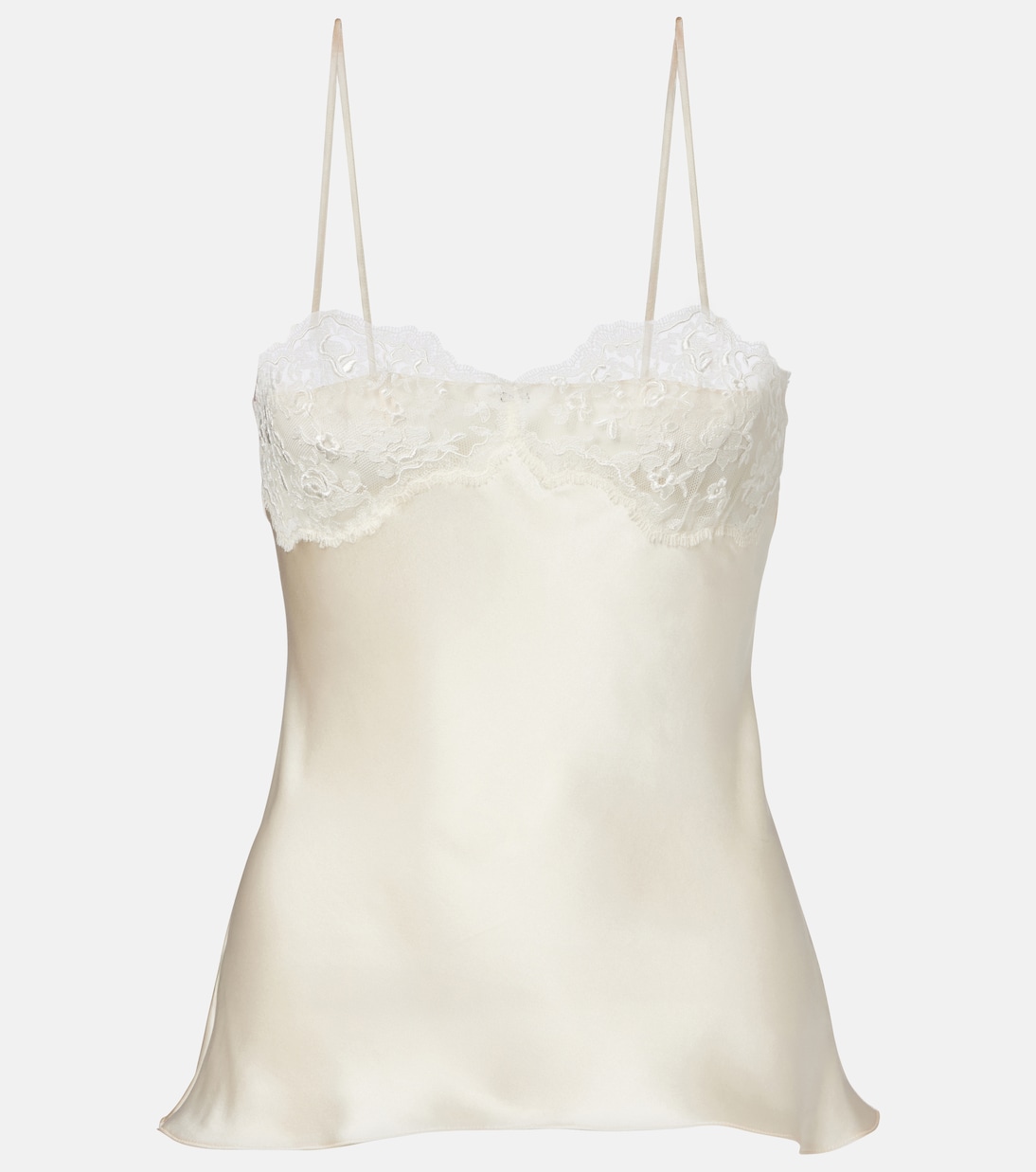 Lace-trimmed silk satin camisole | Chloé