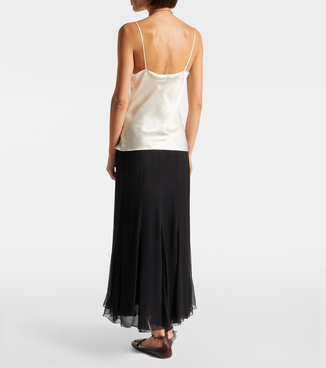 Lace-trimmed silk satin camisole | Chloé