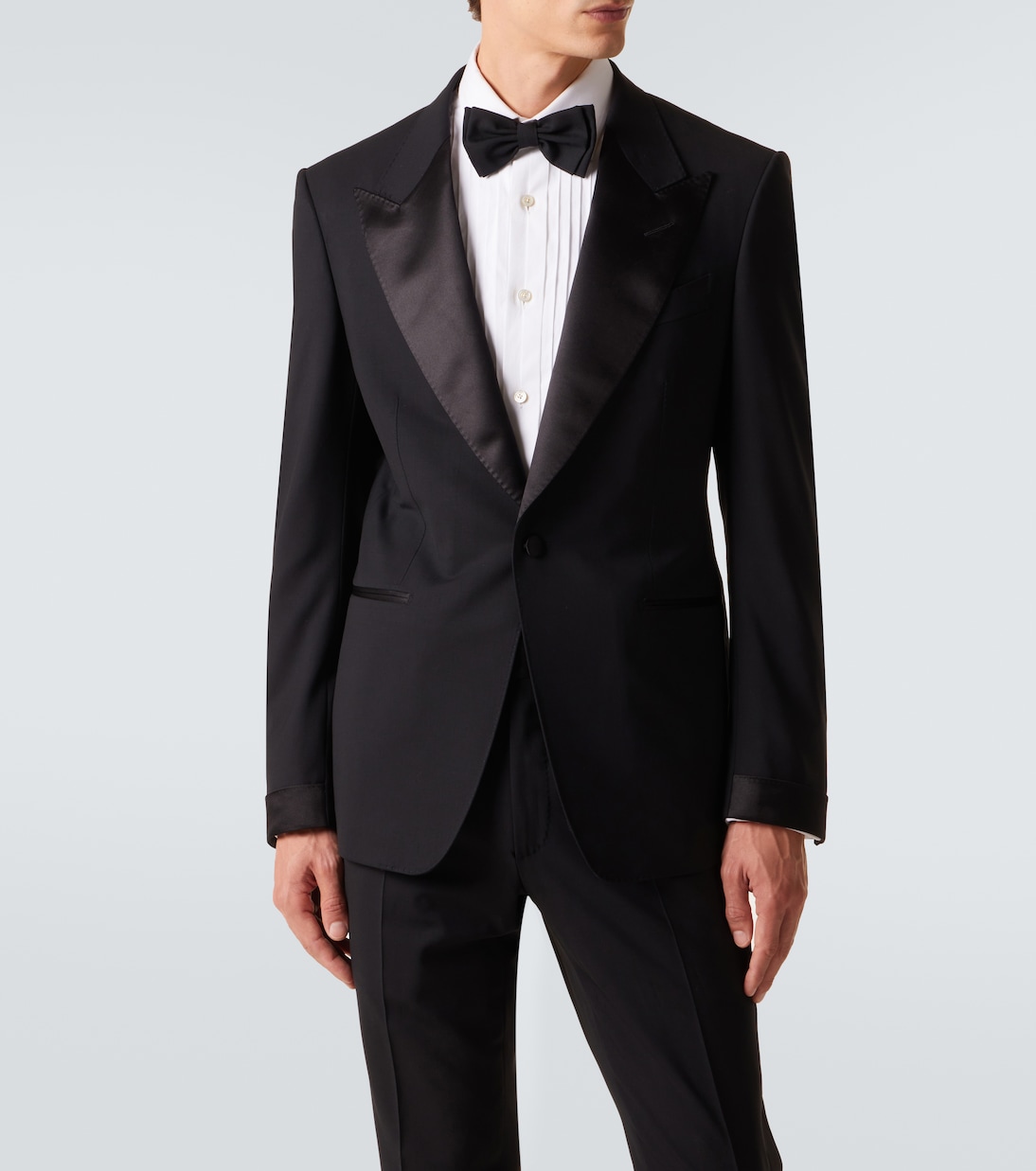 Esmoquin Shelton en mezcla de lana con satén | Tom Ford
