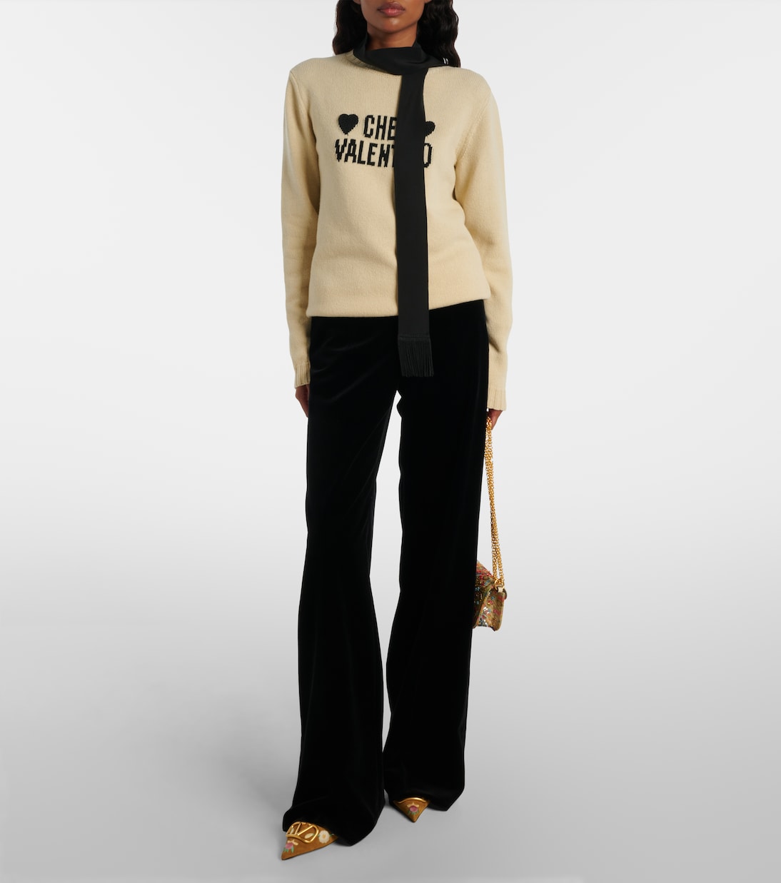 Pumps slingback VLogo 40 in suede | Valentino Garavani