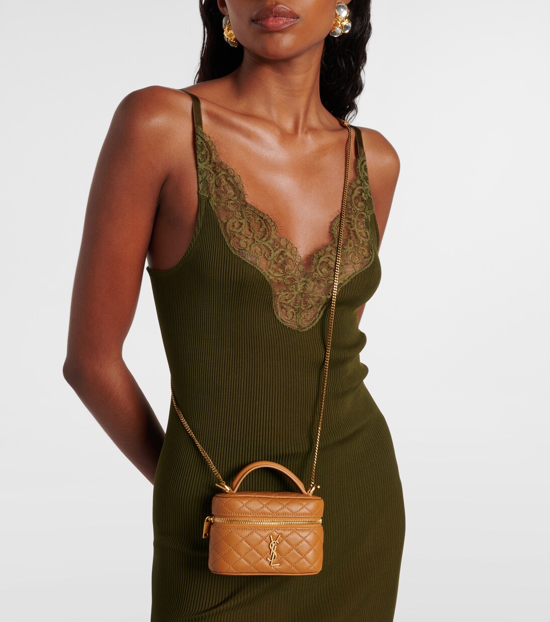 Gaby Micro leather vanity bag | Saint Laurent