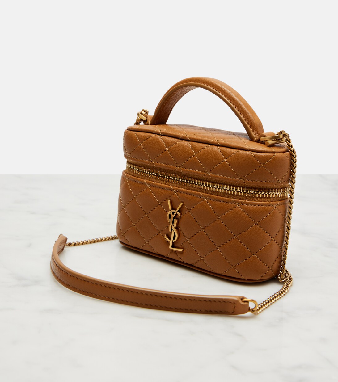 Gaby Micro leather vanity bag | Saint Laurent