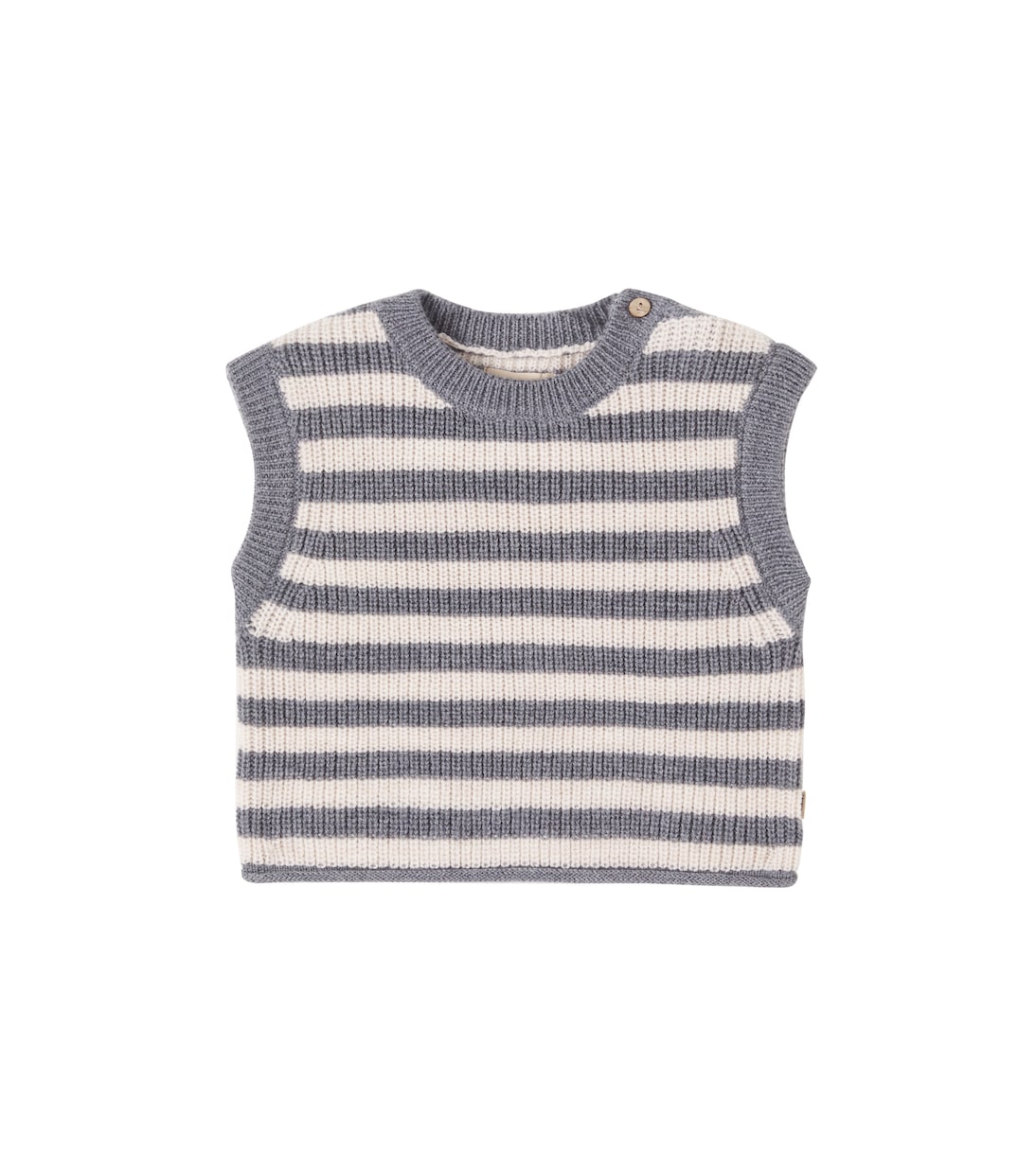 Baby Ruby striped wool sweater vest | Wheat