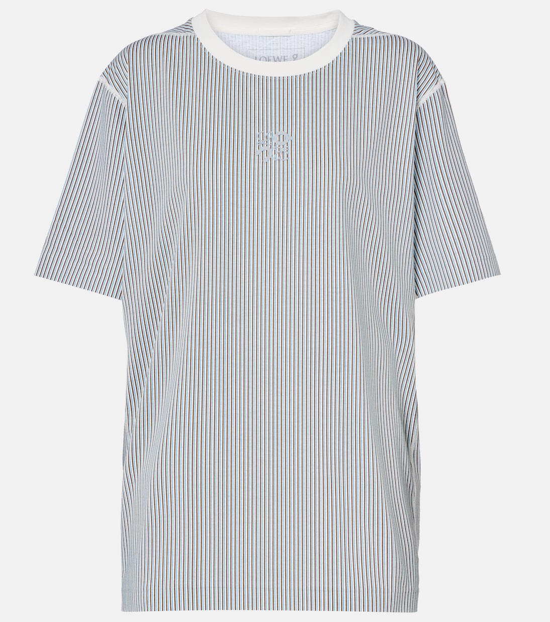 x On camiseta a rayas bordada | Loewe