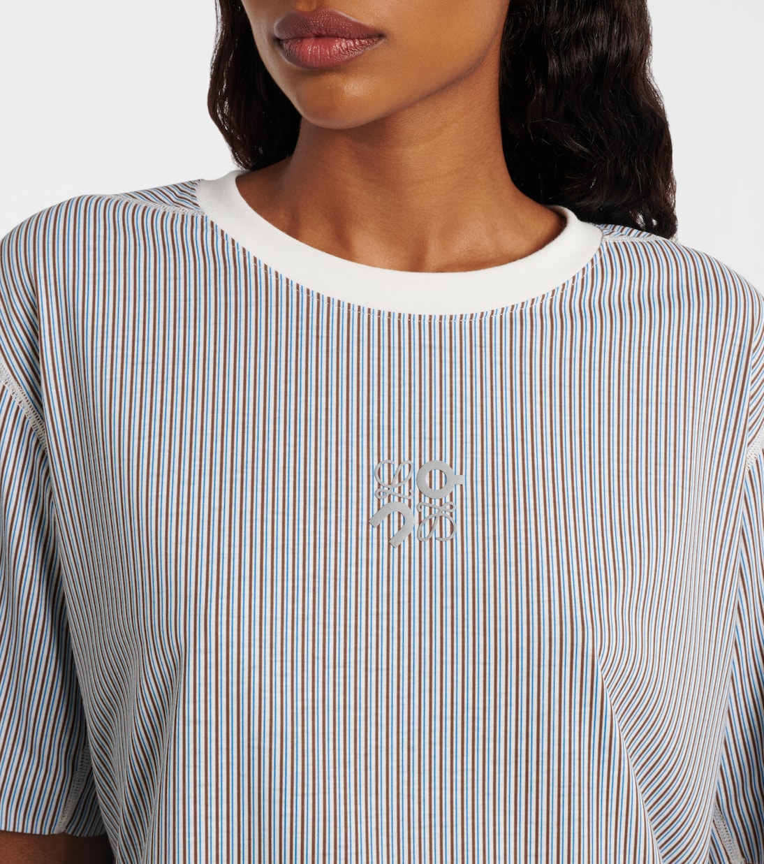 x On camiseta a rayas bordada | Loewe