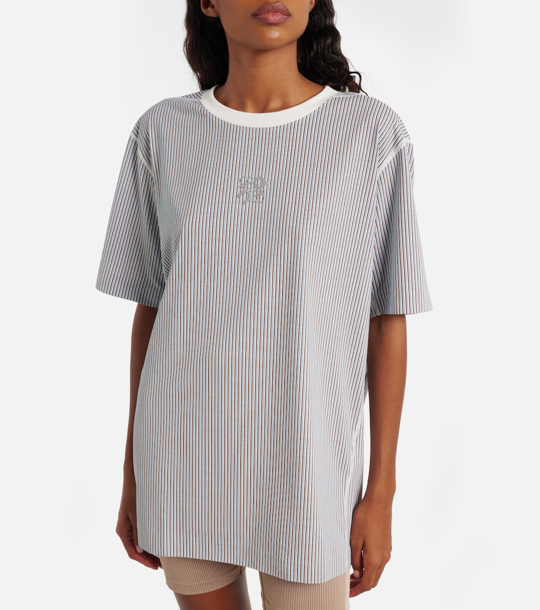 x On camiseta a rayas bordada | Loewe