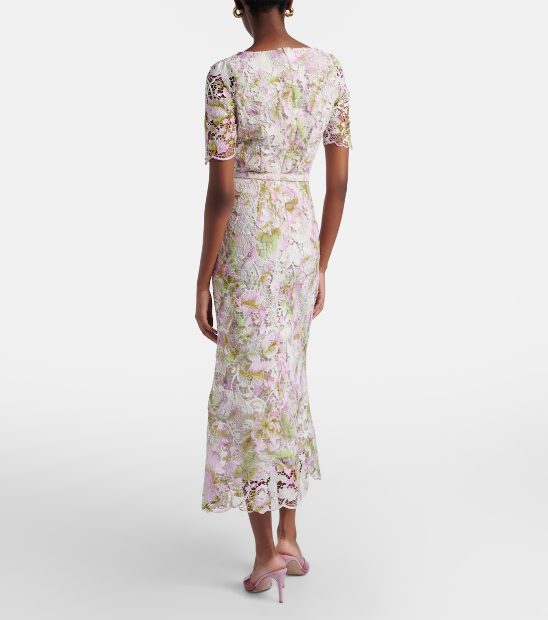 Midikleid aus Guipure-Spitze | Monique Lhuillier