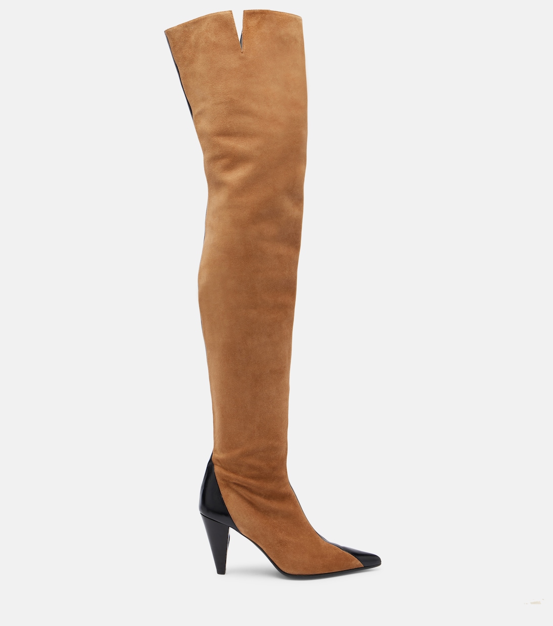 Harvey leather and suede over-the-knee boots | Khaite