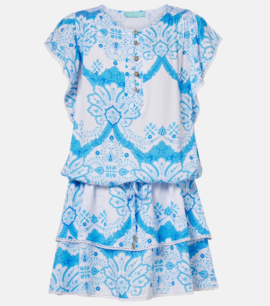 Lenni printed tiered minidress | Melissa Odabash