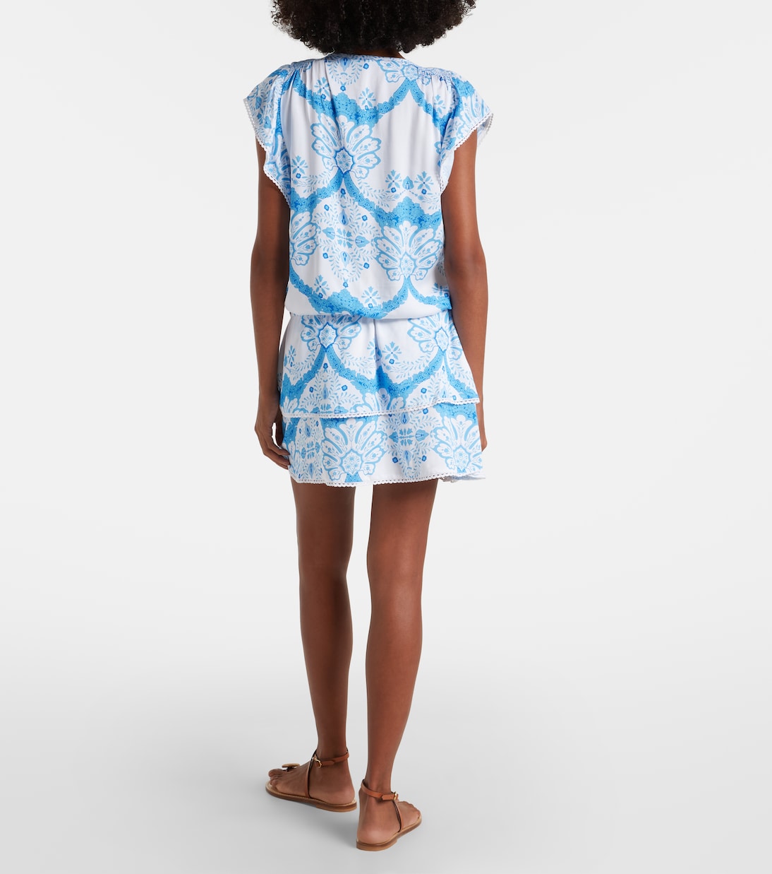 Lenni printed tiered minidress | Melissa Odabash