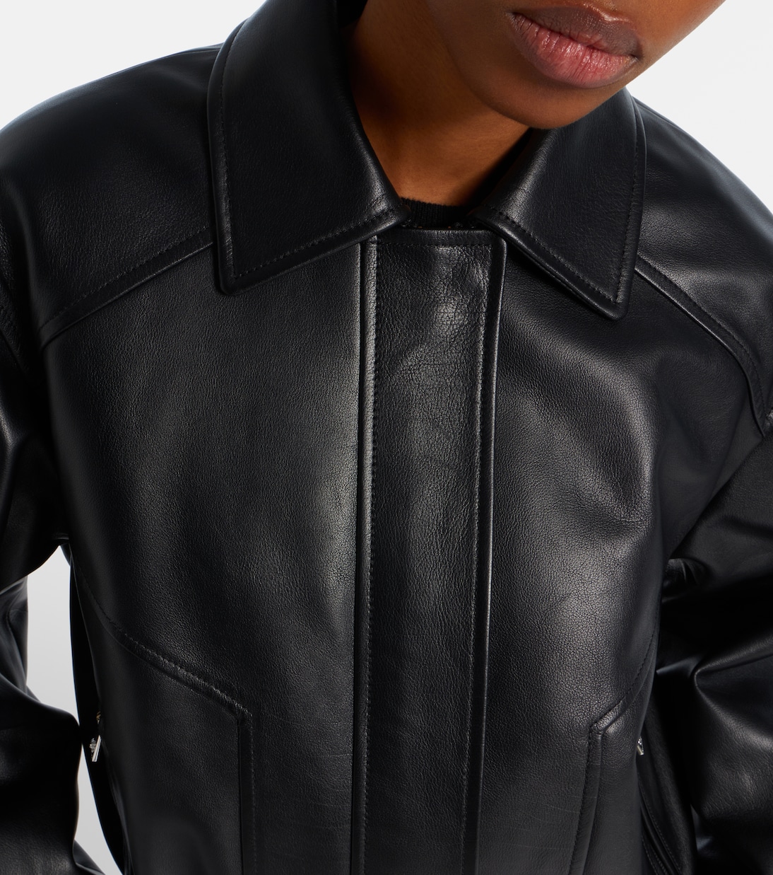 Leather blouson jacket | Versace