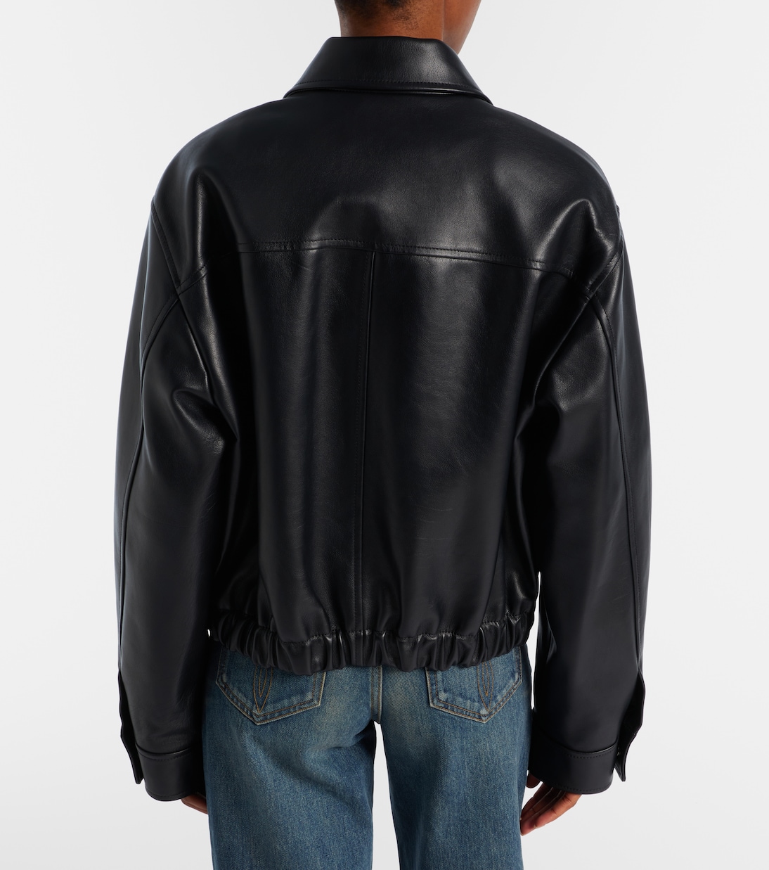 Leather blouson jacket | Versace