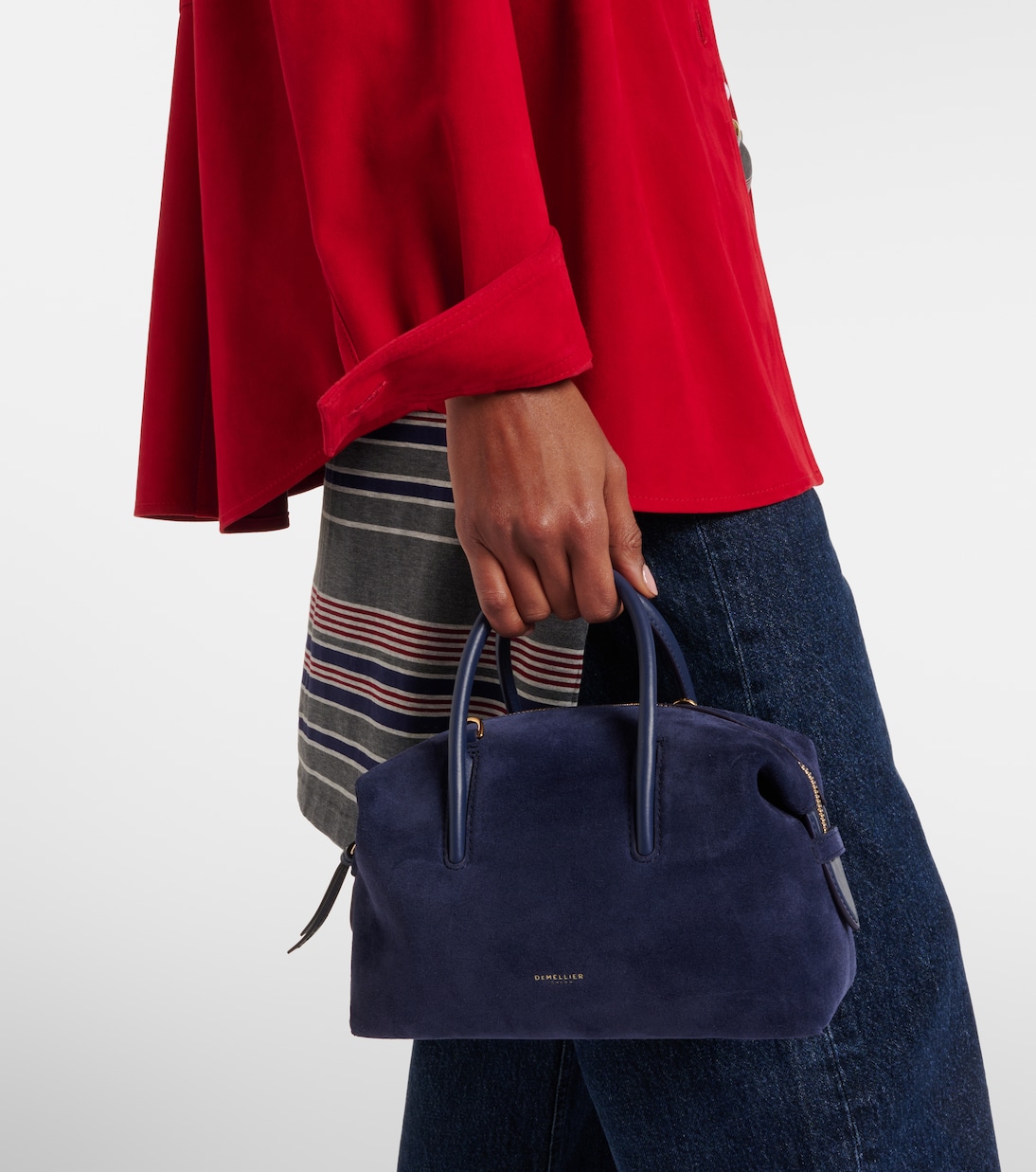 Stockholm Small suede top-handle bag | DeMellier