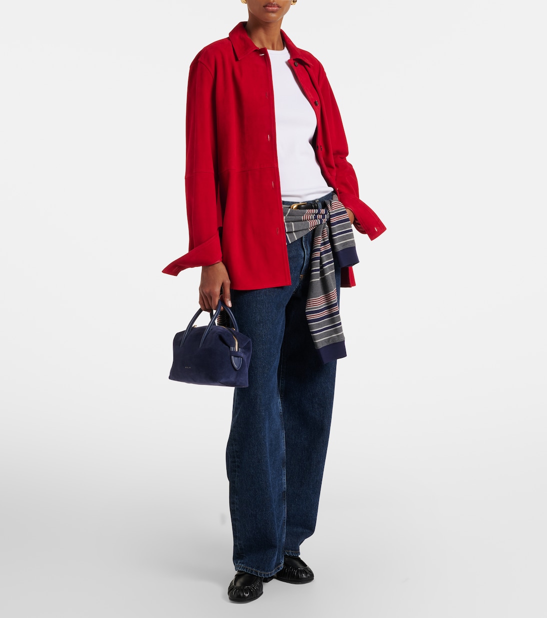 Stockholm Small suede top-handle bag | DeMellier